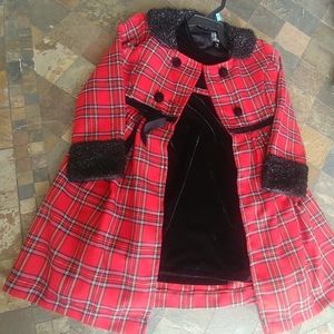 Black Velvet Dress w/ Matching Coat *Size 5